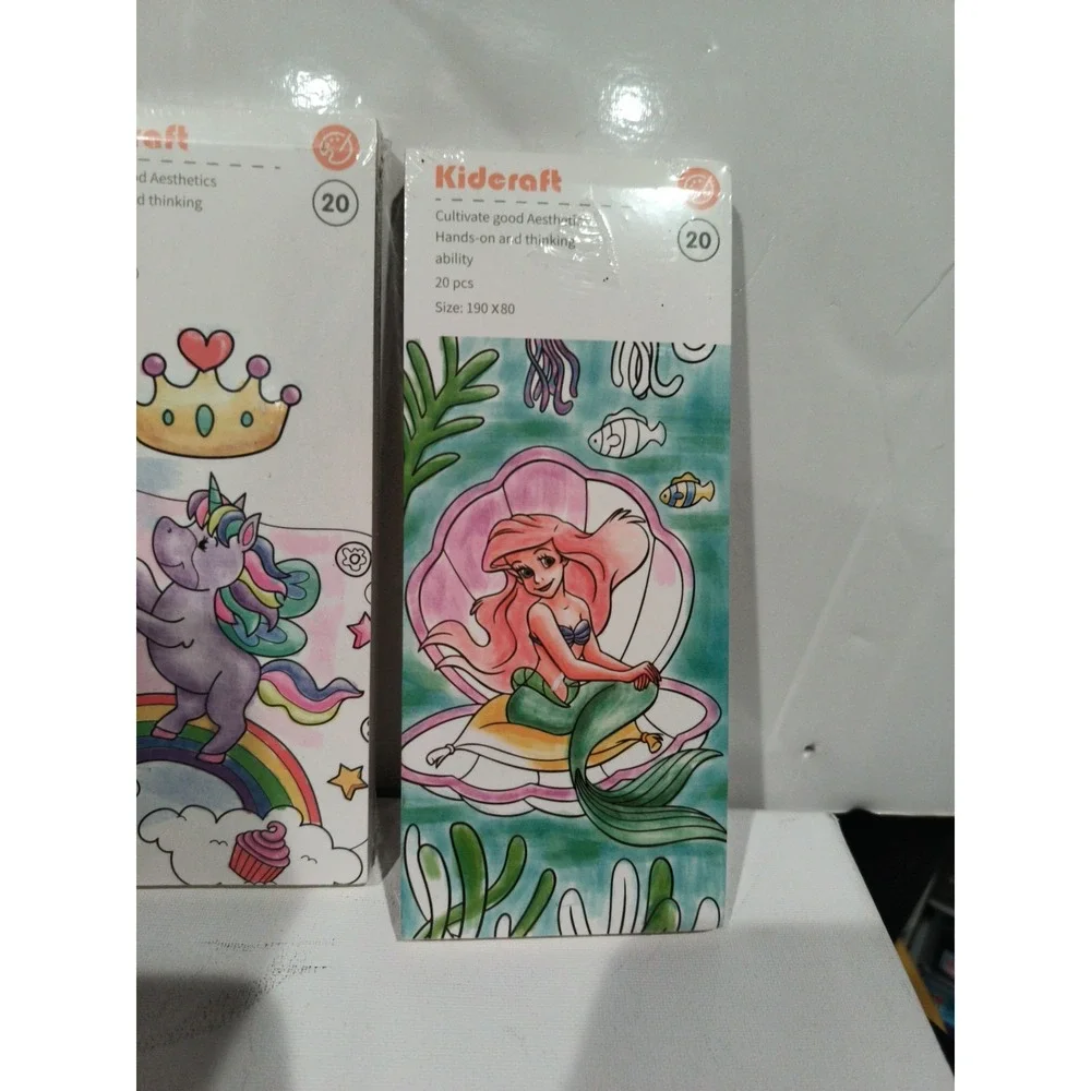 NEW! Lot Of 2 Kidcraft Water Paint Book for Kids Activity Mermaid & Unicorn